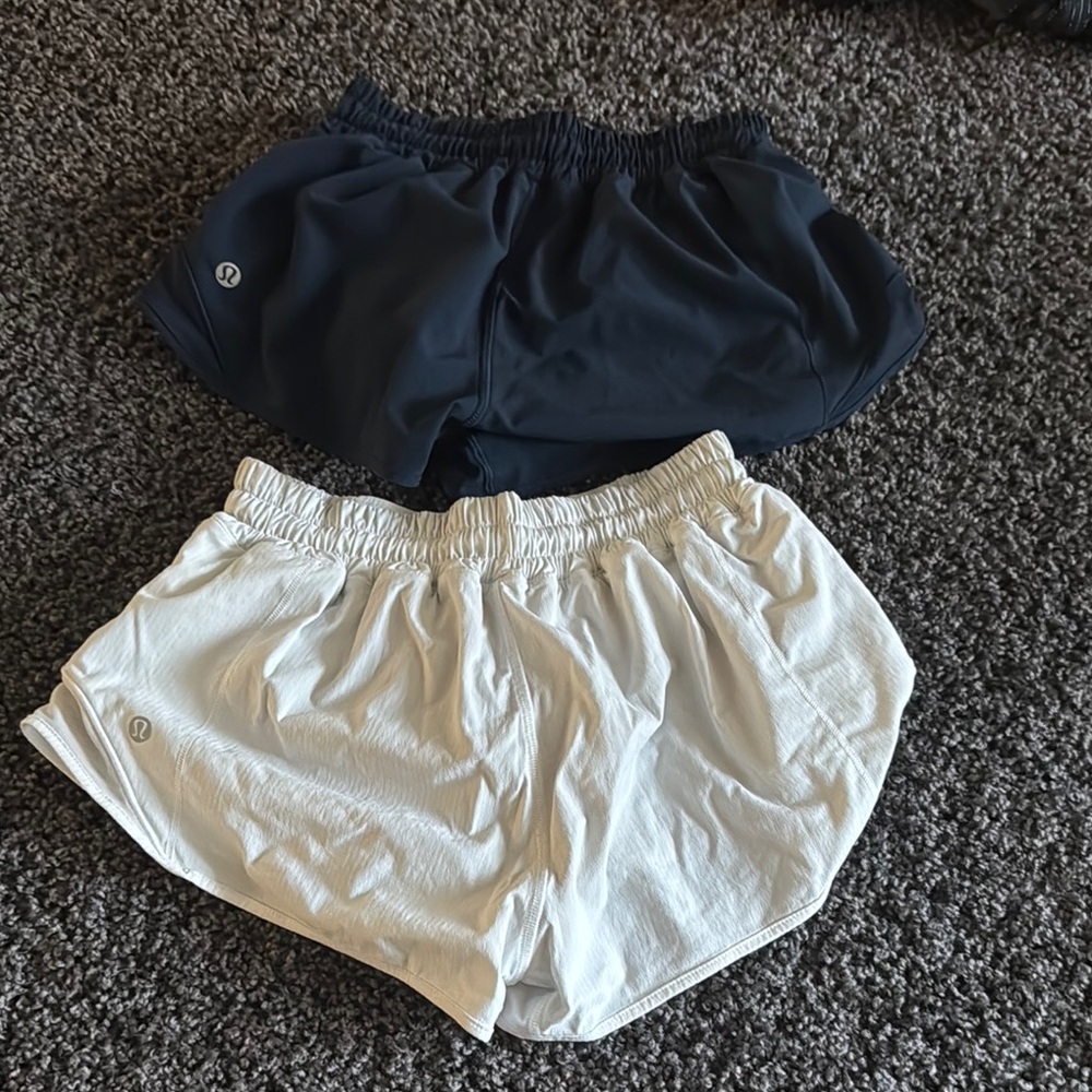 Lululemon Athletica Black and White Athletic Shorts
